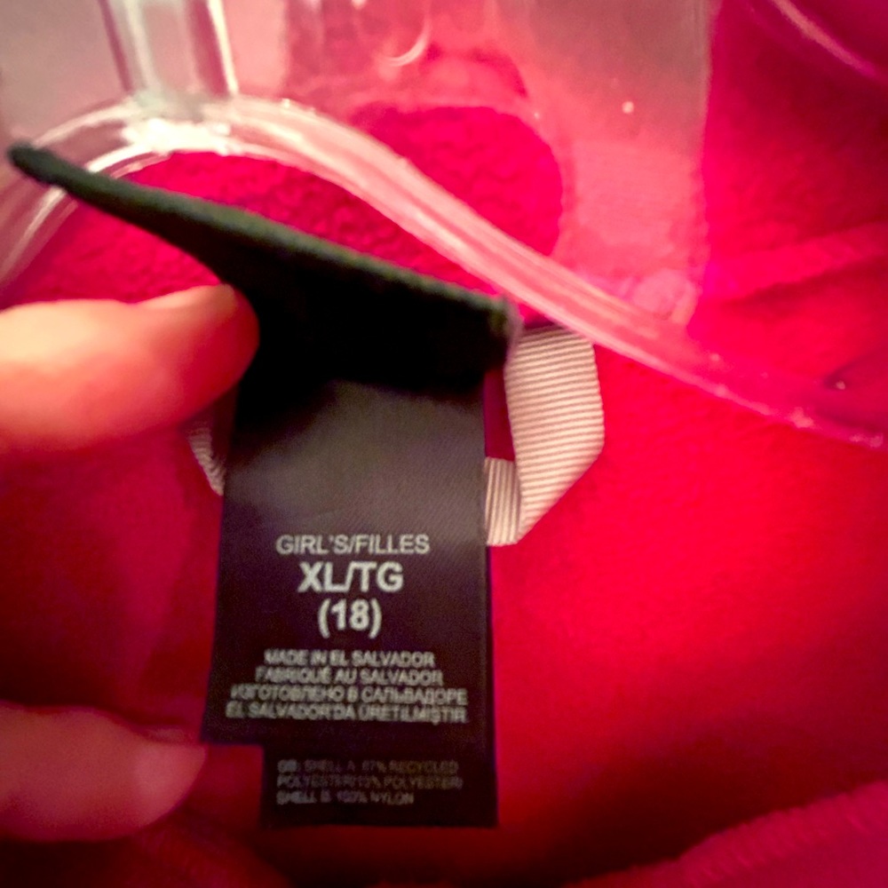 Kids North Face Pink and Gray Coat